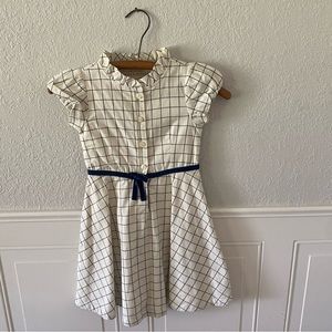 Hope and Henry Ruffle Neck Check Dress.